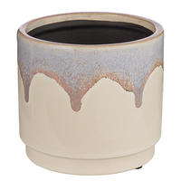 BLUMENÜBERTOPF Painted - Beige, Keramik (13cm) - BUTLERS