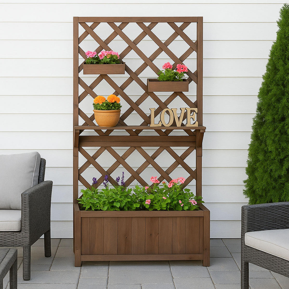 HOCHBEET Dunkelbraun - Dunkelbraun, Holz (70/135/30cm) - MCW