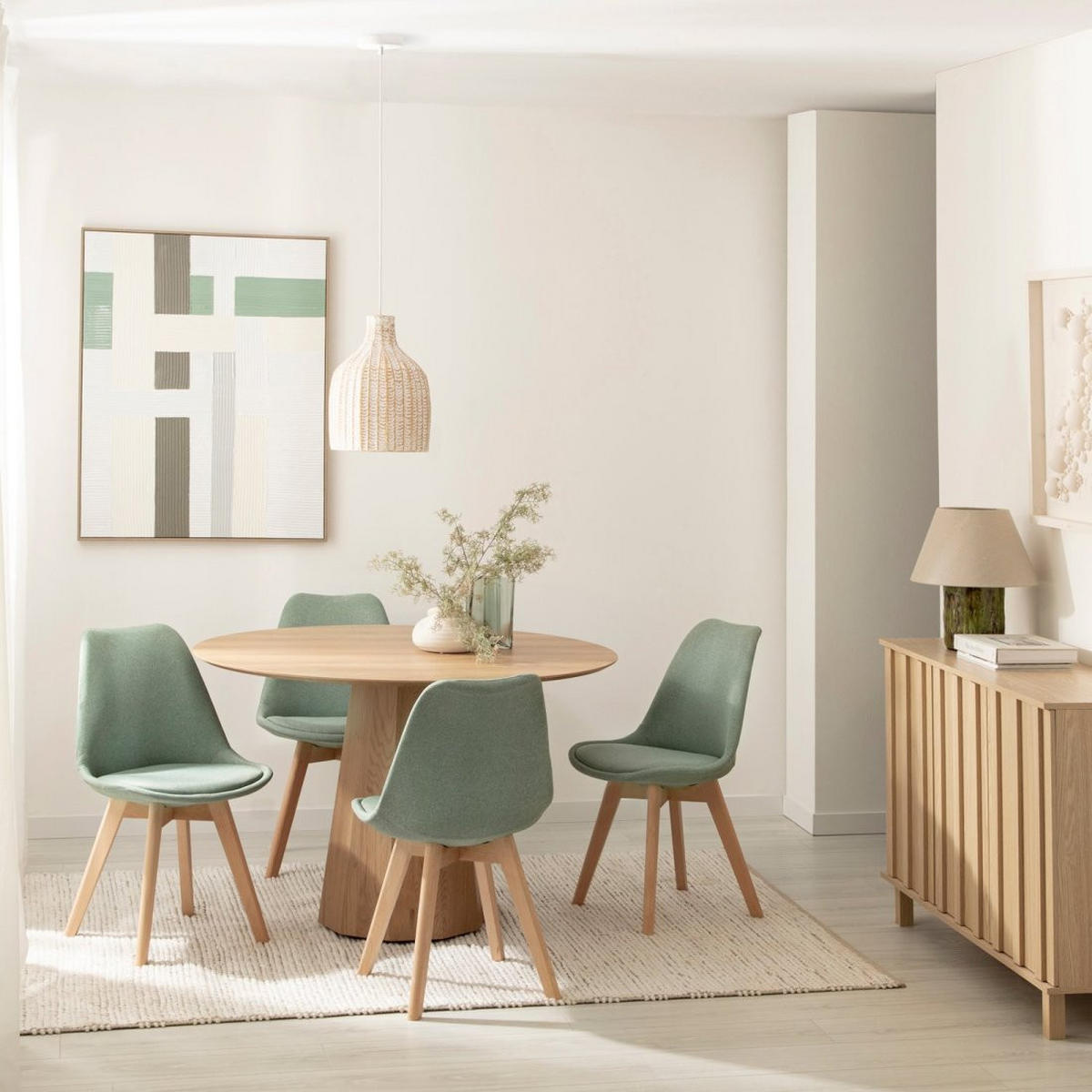 ESSZIMMERSTUHL Kler Grün 49 cm x 82 cm - Grün, Textil (49/82/54cm) - Klast Home