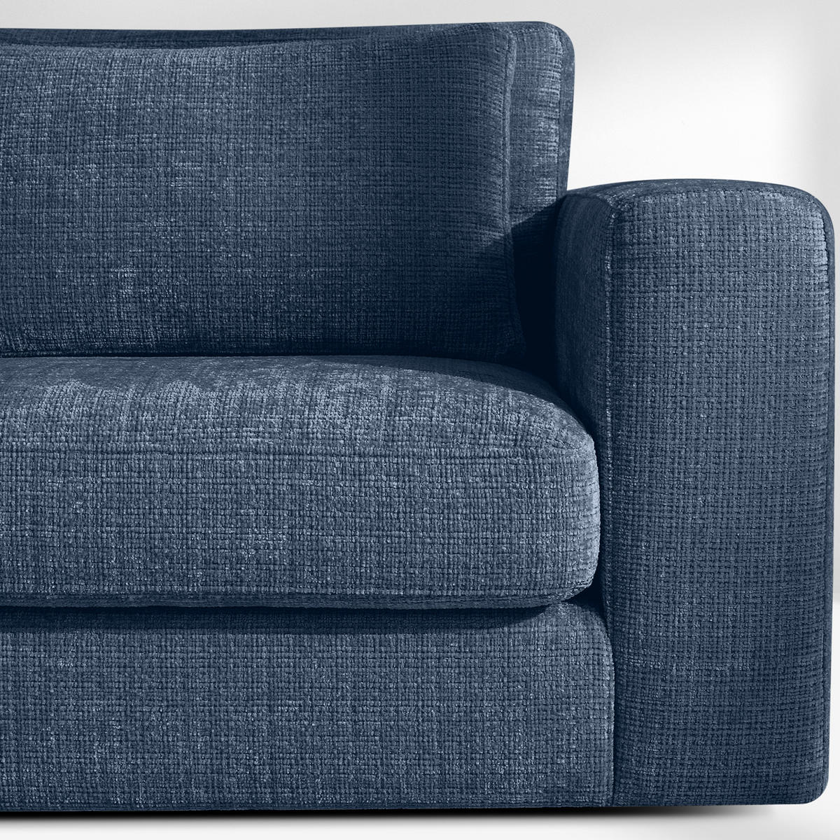 ECKSOFA XL links VERUS - Dunkelblau, Holz/Holzwerkstoff (377/328cm) - KONSIMO®