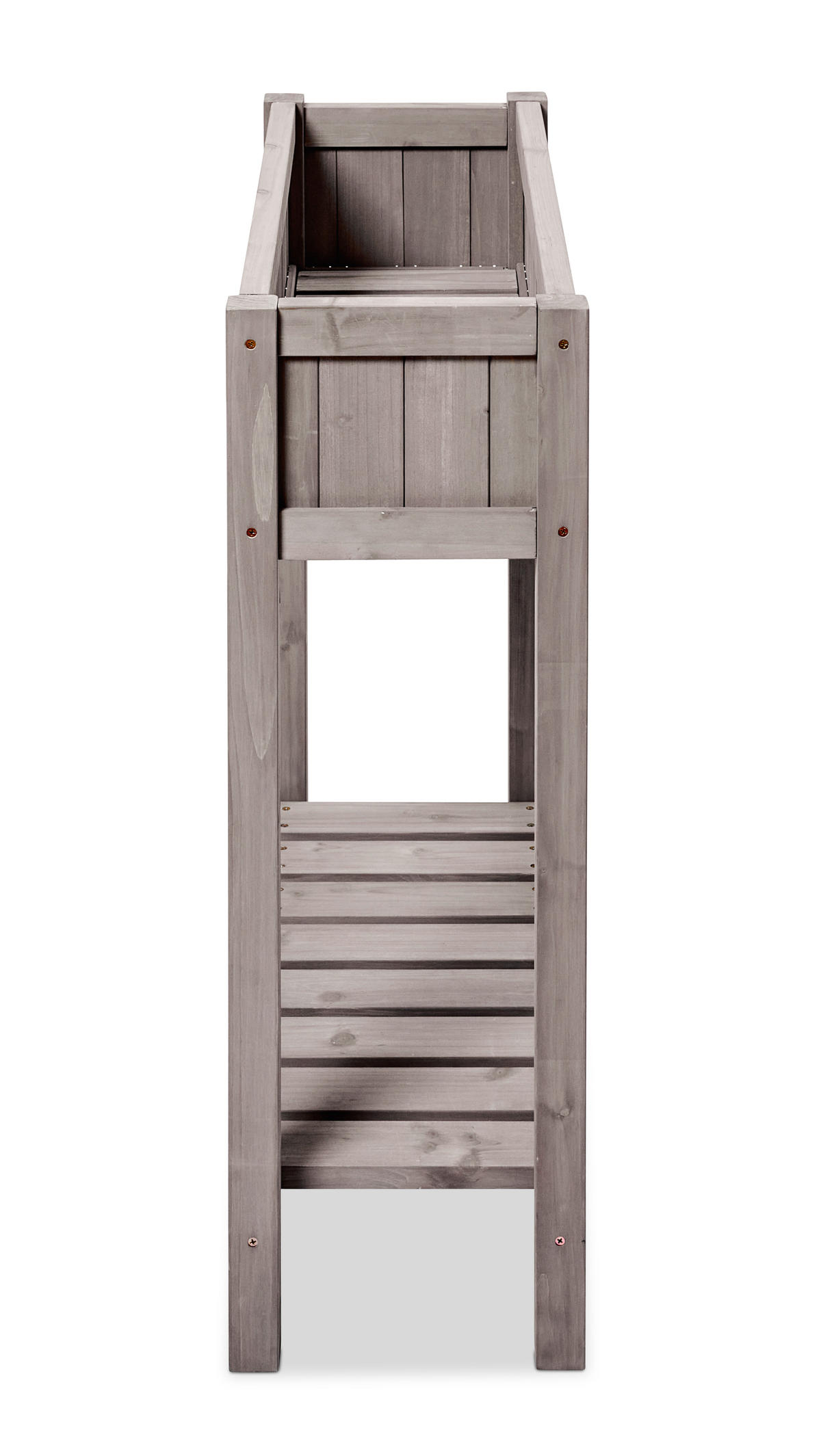HOCHBEET DETE mit Ablage 75*28*85 cm - Grau, Holz (75/85/28cm)