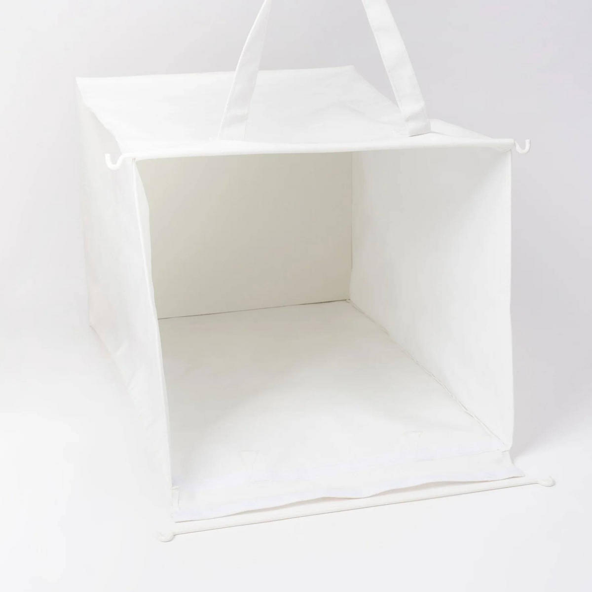 WÄSCHESAMMLER Tower weiß 37/49/64 cm - Weiß, Metall (49/64/37cm) - Yamazaki