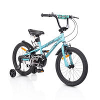 KINDERFAHRRAD 18 Zoll Pixi türkis Klingel, Reflektoren, Stützräder, ab 5 Jahre - Türkis, Metall (84cm)