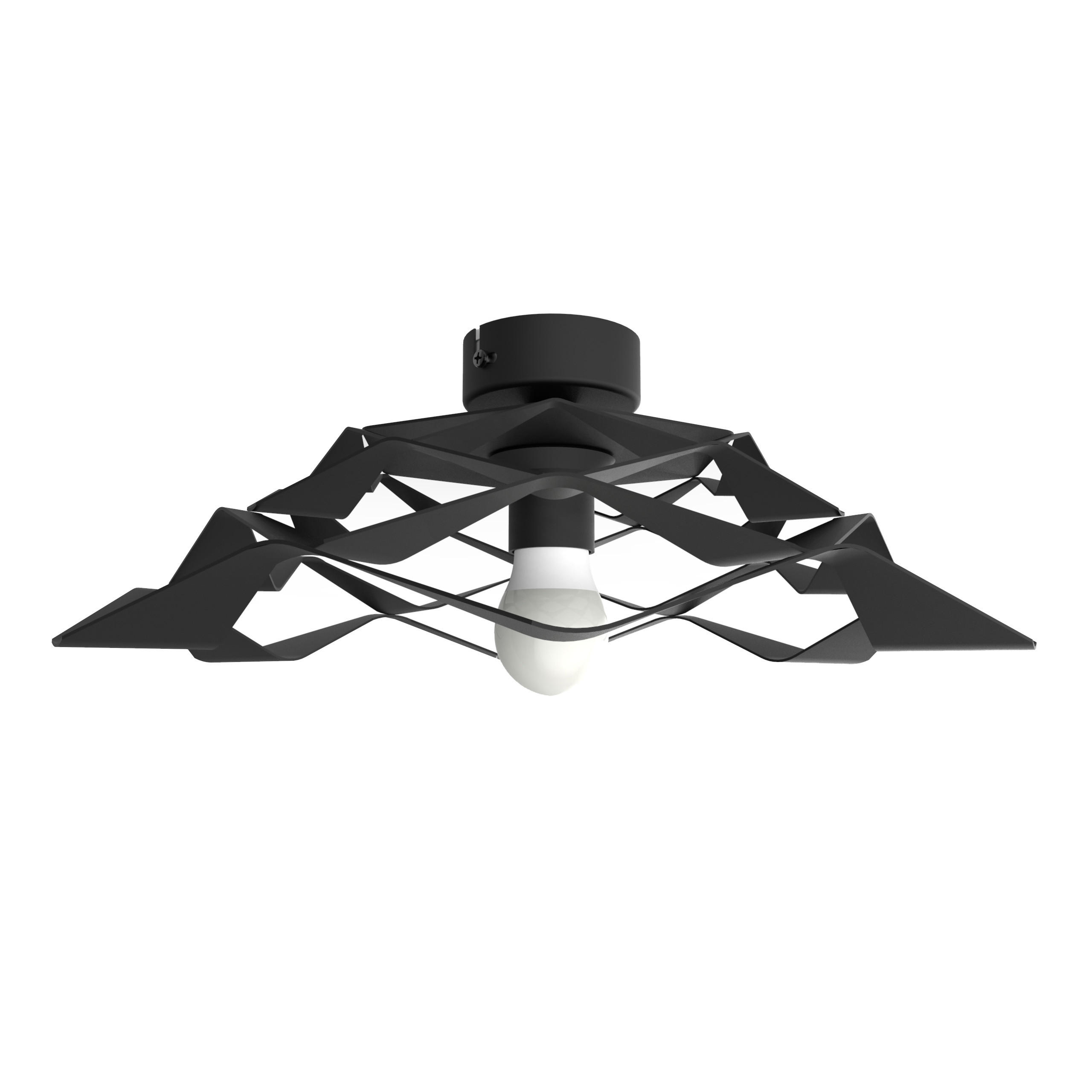 DECKENLEUCHTE - Schwarz, Metall (40/40/13cm) - Lumicom