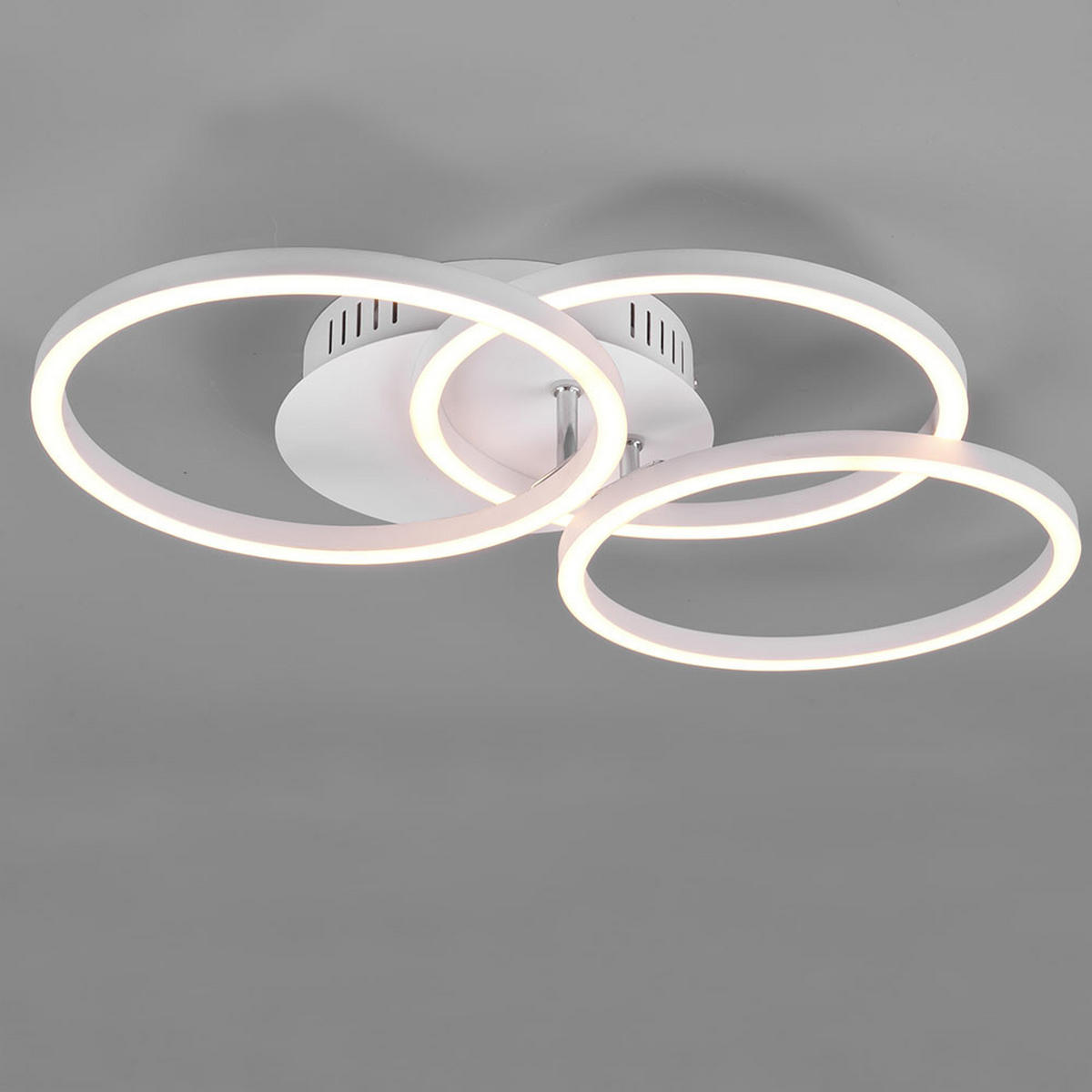 LED DECKENLEUCHTE Weiß Matt - Weiß, Metall (43/43/9cm)