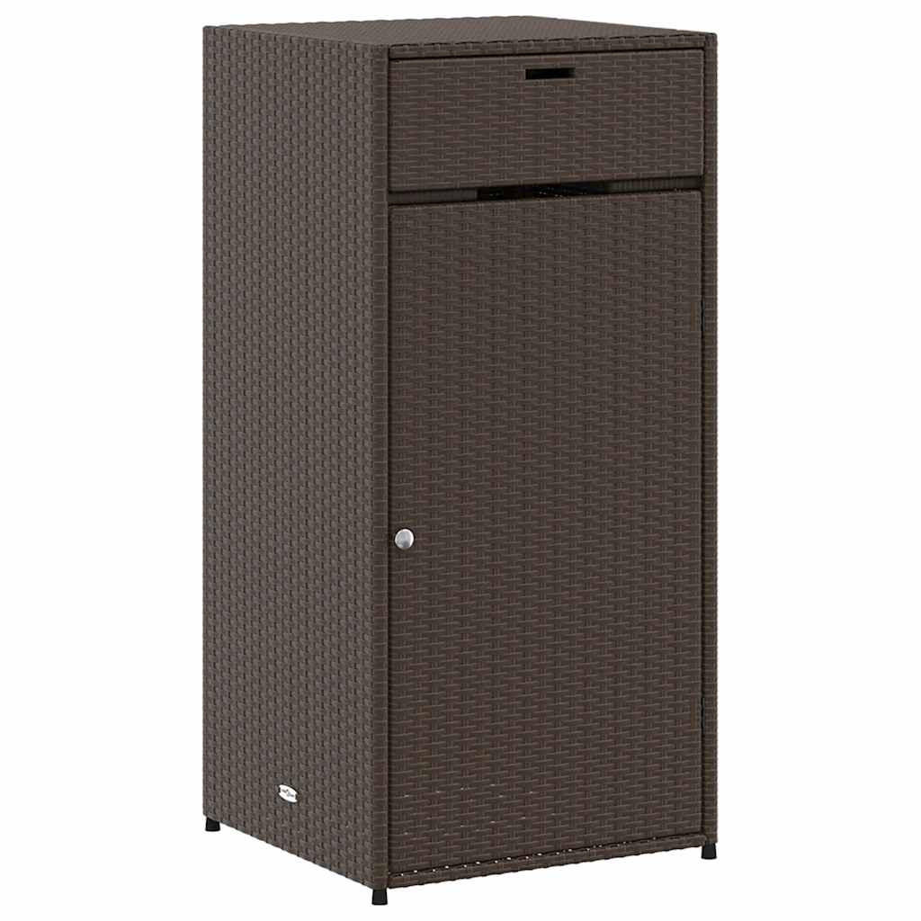 GARTENSCHRANK Braun 55/55/111 Cm Poly Rattan - Braun, Kunststoff (55/111/55cm) - vidaXL