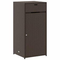 GARTENSCHRANK Braun 55/55/111 Cm Poly Rattan - Braun, Kunststoff (55/111/55cm) - vidaXL