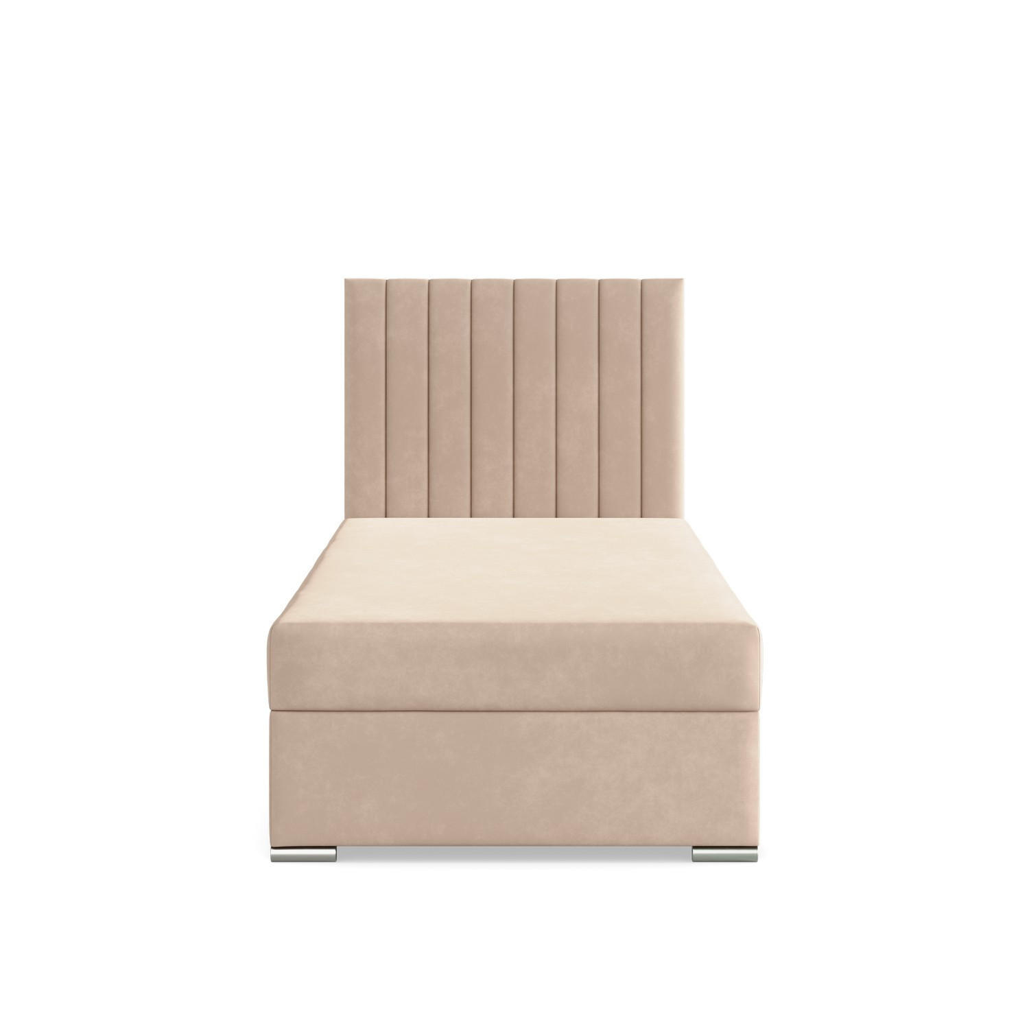 BOXBETT MIT KOPFTEIL 90x200 AGEN, Beige - Creme, Textil (90/200cm) - Mebligo