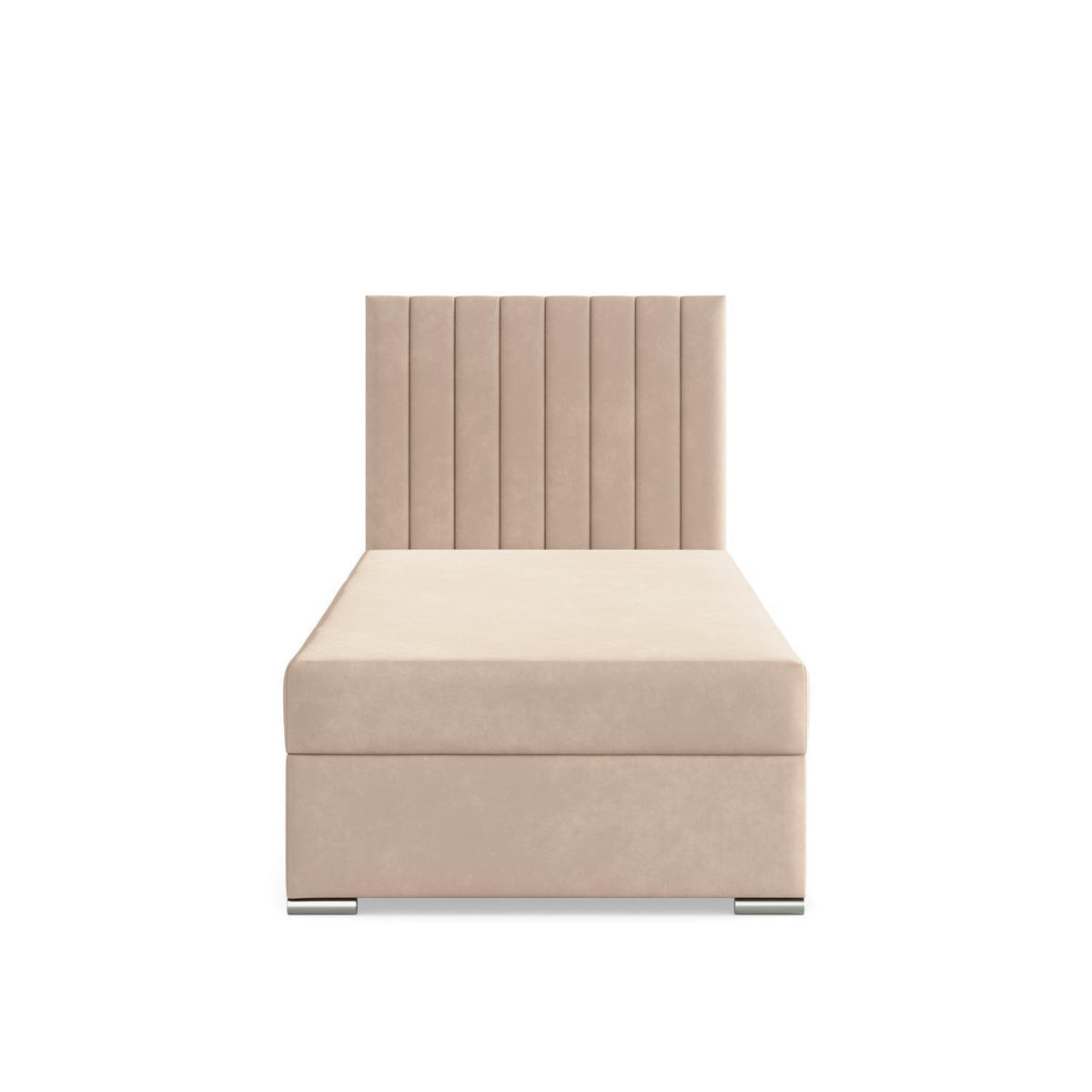 BOXBETT MIT KOPFTEIL 90x200 AGEN, Beige - Creme, Textil (90/200cm) - Mebligo