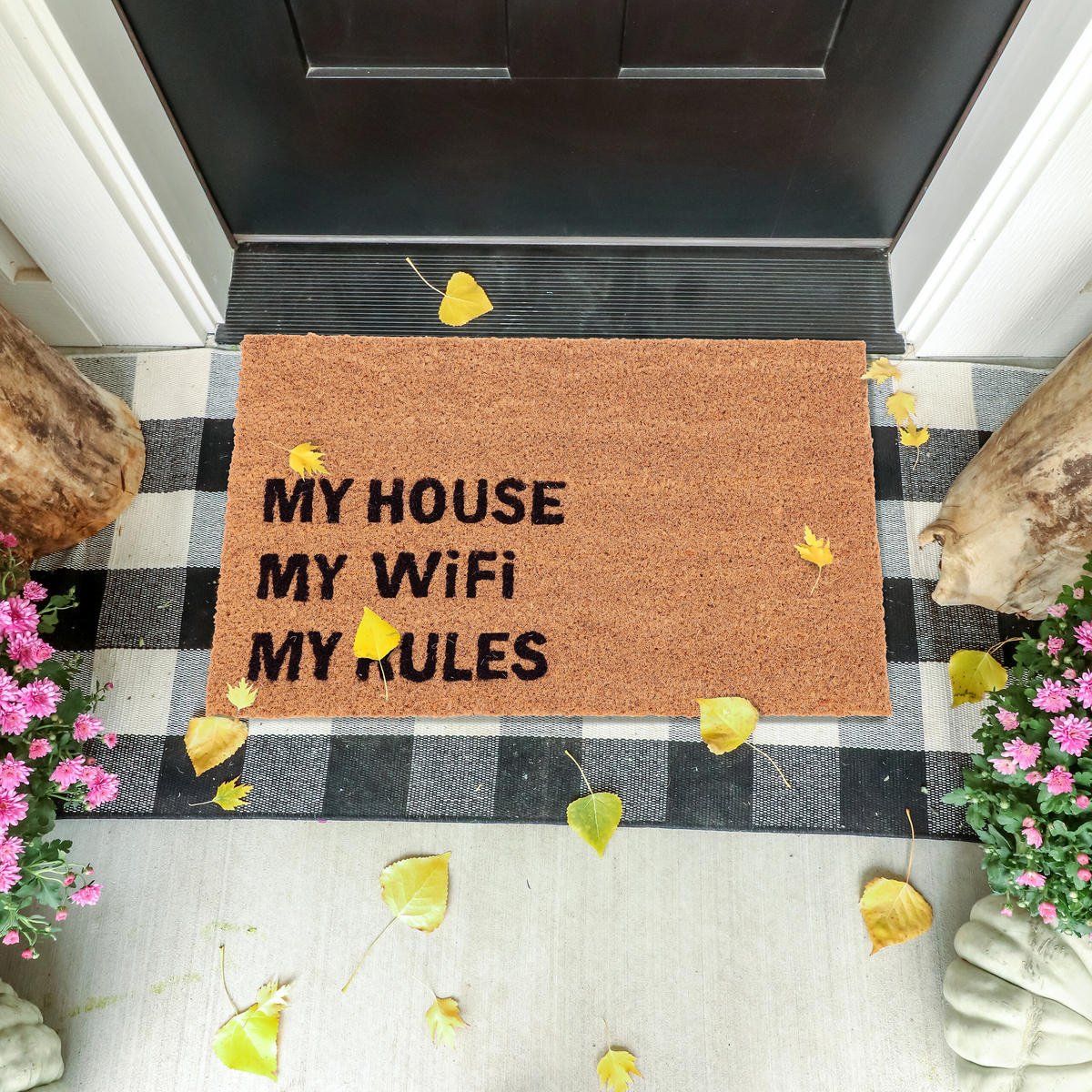 FUßMATTE - Hellbraun, Kunststoff/Textil (60/40cm) - Relaxdays