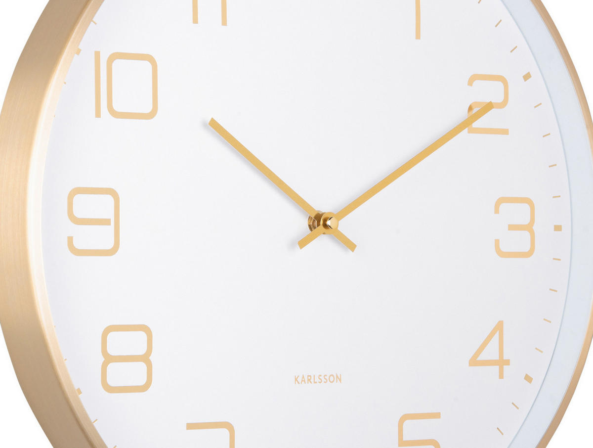 WANDUHR Elegance Glow Ø 40 cm - Weiß, Metall (40/40/4.2cm) - Karlsson