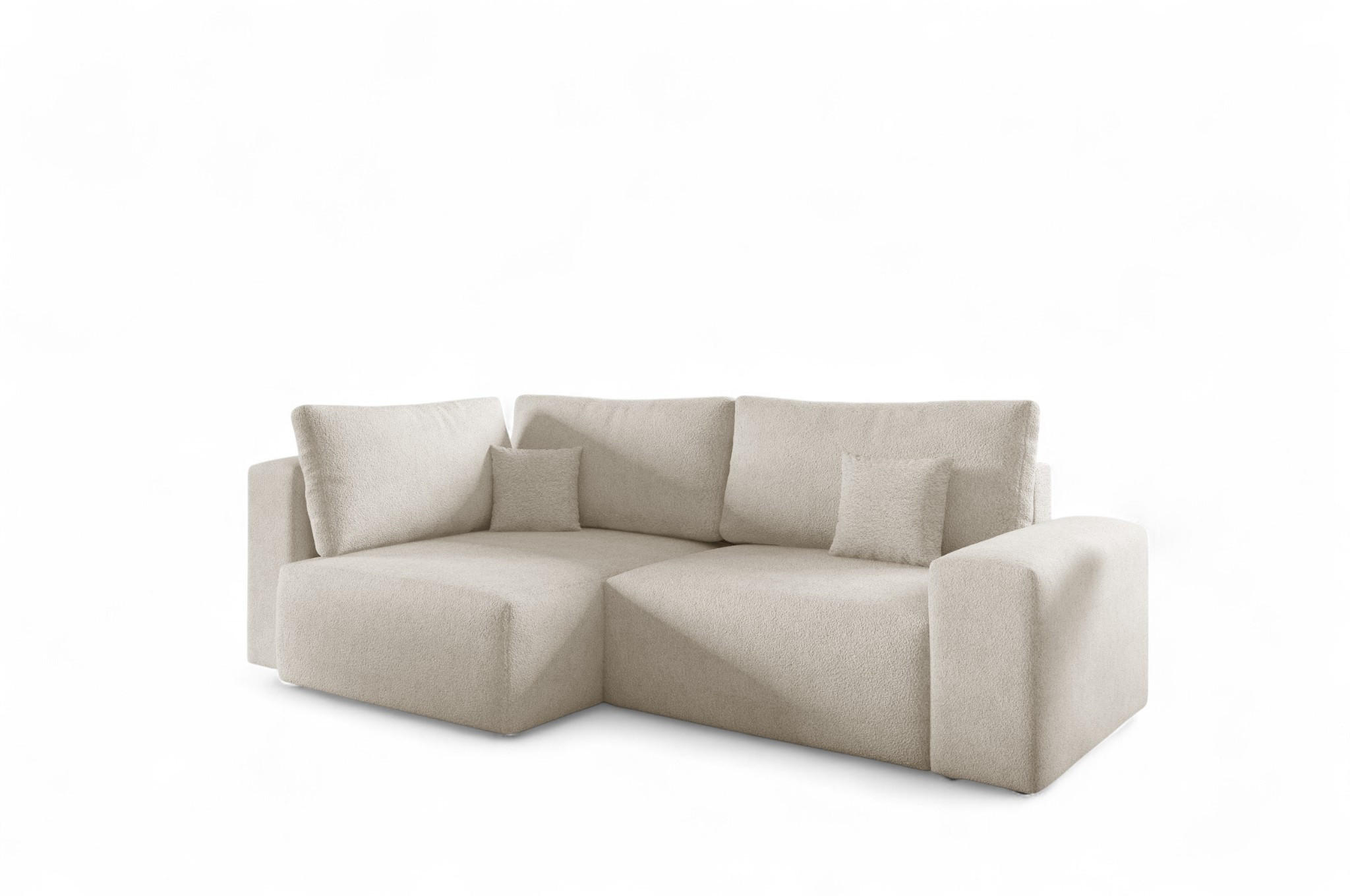 Fun Möbel Ecksofa Creme 253x148 cm