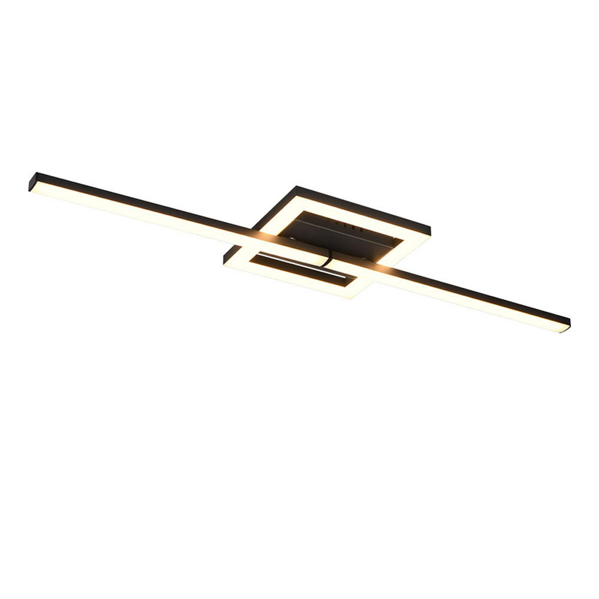 LED DECKENLEUCHTE Metall Schwarz matt - Schwarz, Metall (54/16/5cm)