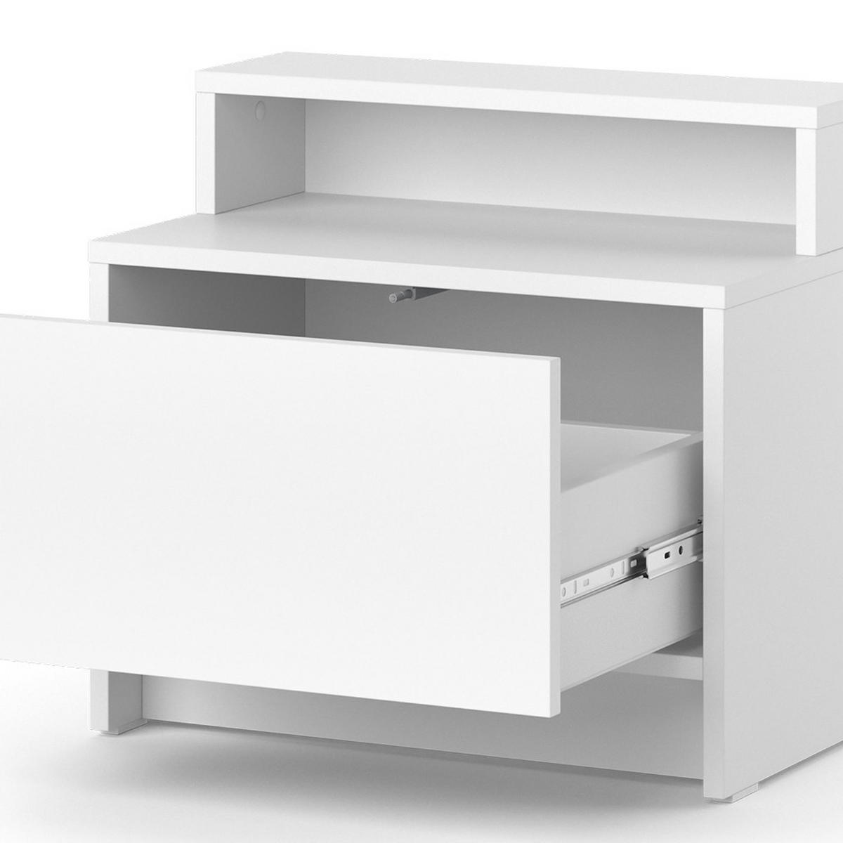 NACHTSCHRANK Naara Weiß 50.2 x 46.4 cm 2er-Set - Weiß, Holzwerkstoff (50.2/46.4/30.7cm) - Vicco