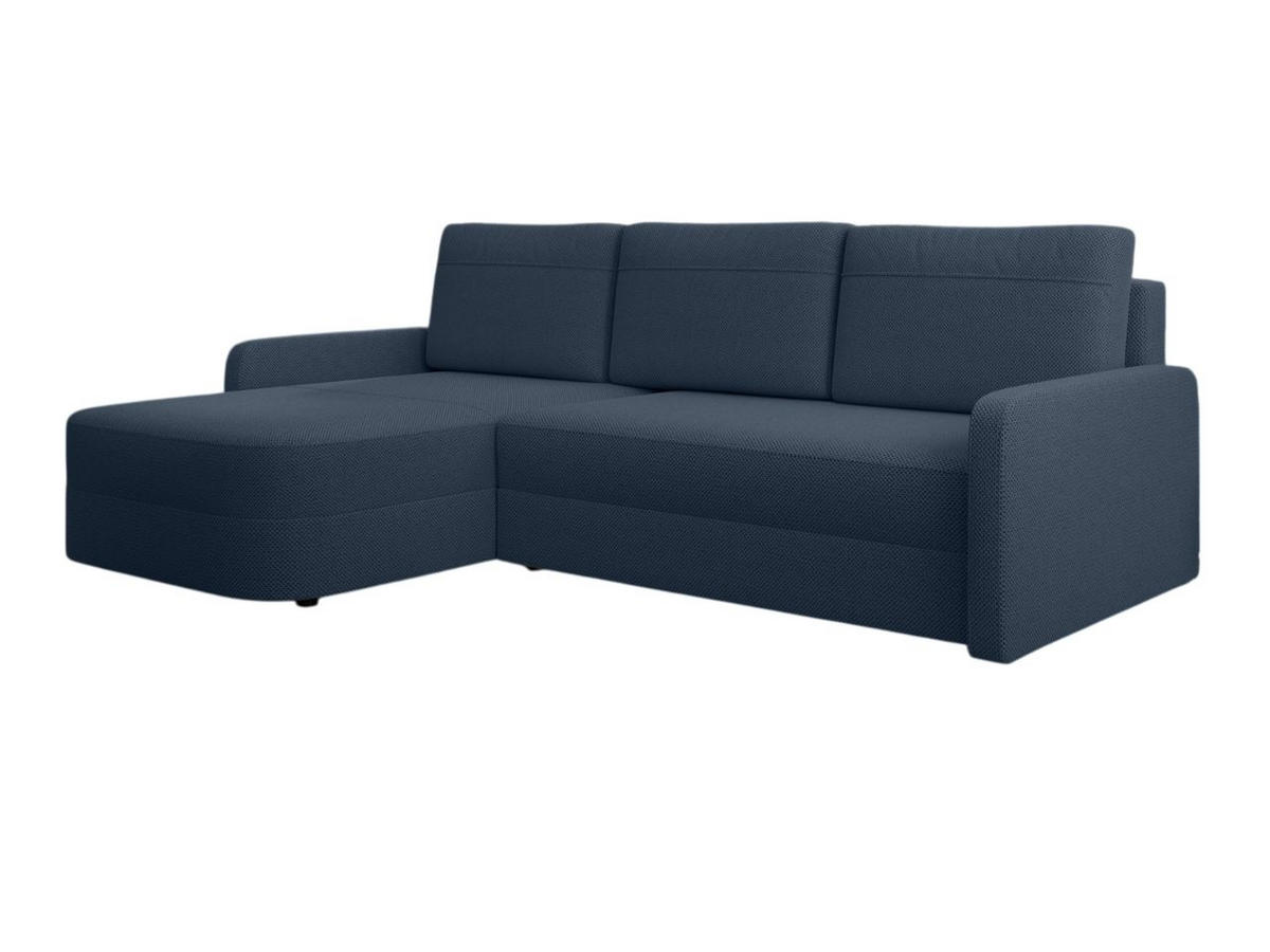 ECKSOFA Arvento Dunkelblau - Schwarz/Dunkelblau, Holz/Kunststoff (250/170cm) - Graingold