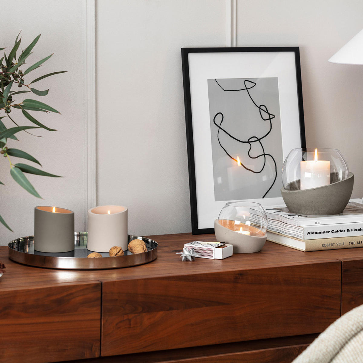 DUFTKERZE ENERGY New Moon Home beige ø 8,6 x 9,1 cm - Beige, Stein (9.1cm) - Villeroy & Boch
