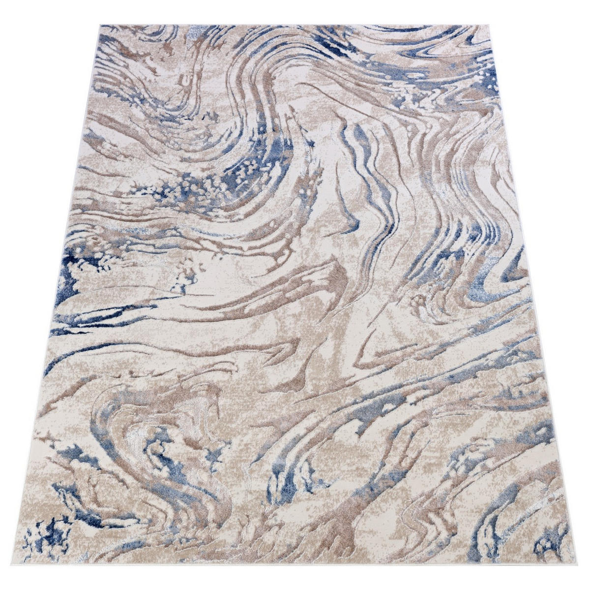 KOBEREC béžový krémový modrý - 80 x 150 cm - svetlomodrá/béžová, textil (80/150cm) - Mazovia