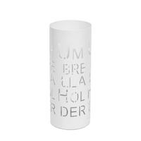 SCHIRMSTÄNDER SCHRIFT WEIß Weiß - Weiß, Metall (22/55/22cm) - MCW