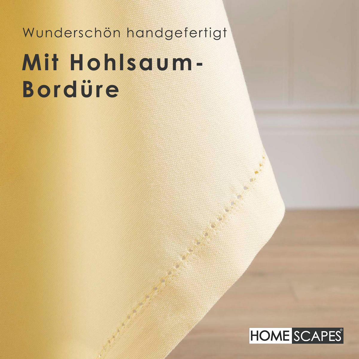 TISCHDECKE creme rund 178 cm, 100% Baumwolle - Creme, Textil (178/178cm) - Homescapes