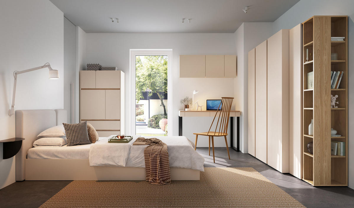 SCHREIBTISCH MURO 125x63x74,5 cm Bürotisch Computertisch, Beige - Beige, Holzwerkstoff (63/125/74.5cm) - MASSENO