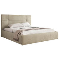 ČALÚNENÁ POSTEĽ CALERIO CLASSIC 140/200 - Béžová Samet - Matrac Multipocket - čierna/béžová, textil/plast (140/200cm) - MKS
