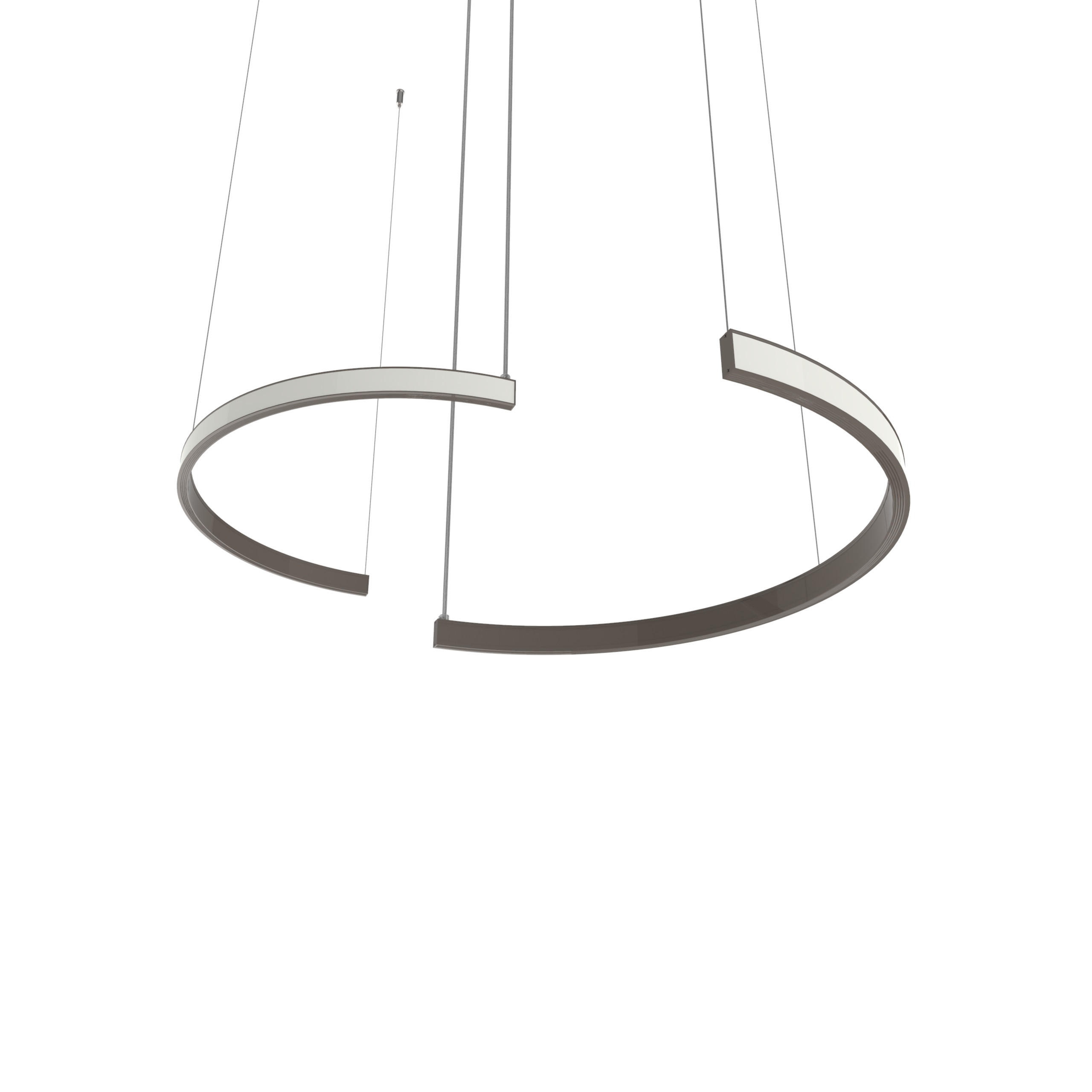 Lumicom Led-Hängeleuchte Graubraun 62x120x3.1 cm