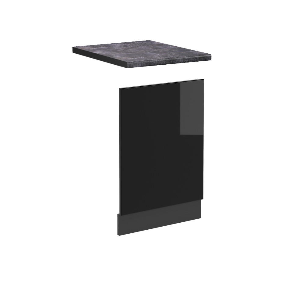 FRONTBLENDE R-Line Schwarz Hochglanz 45 cm, AP Anthrazit - Schwarz Hochglanz/Anthrazit, Holzwerkstoff (45/57.2/1.6cm) - Vicco
