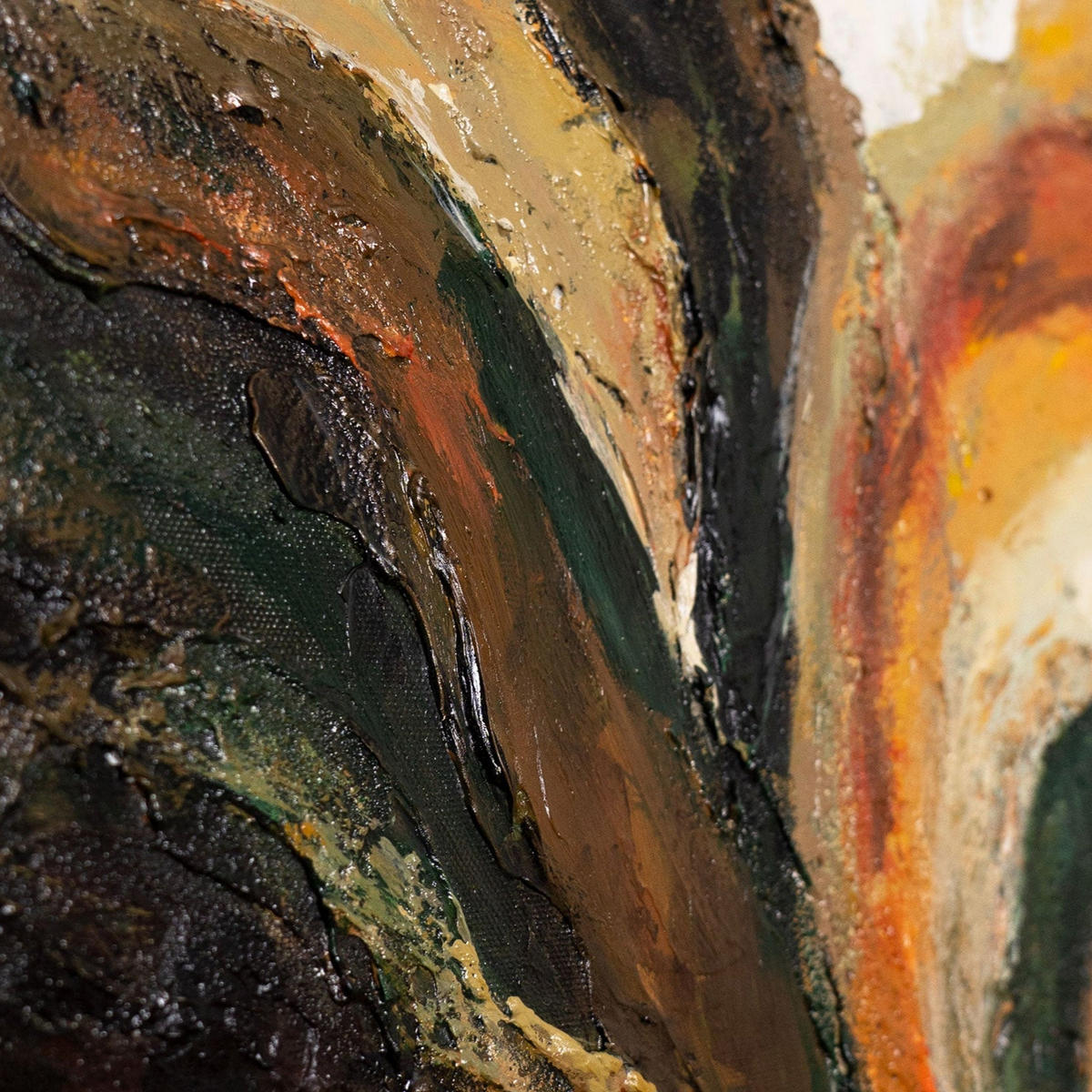 GEMÄLDE Warme Farben Schattenfugenrahmen Eichefarben 120x80 cm - Eichefarben, Holz (120/80cm) - YS-art gallery
