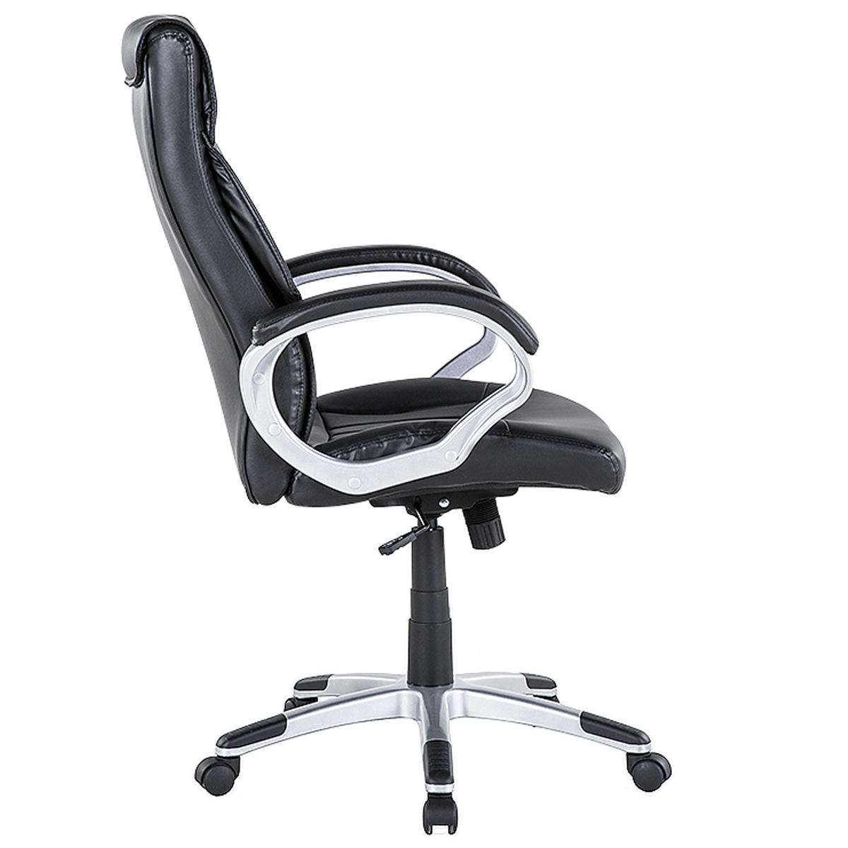 BÜROSTUHL Kunstleder Schwarz Triumph - Schwarz, Kunststoff/Textil (68/111/68cm) - Beliani