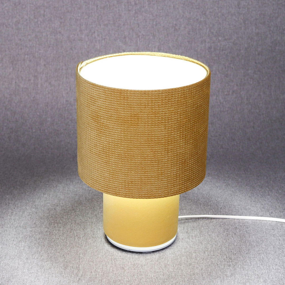 TISCHLAMPE Gelb 20/17 cm - Gelb, Kunststoff (17/0.7/17cm) - ONZENO