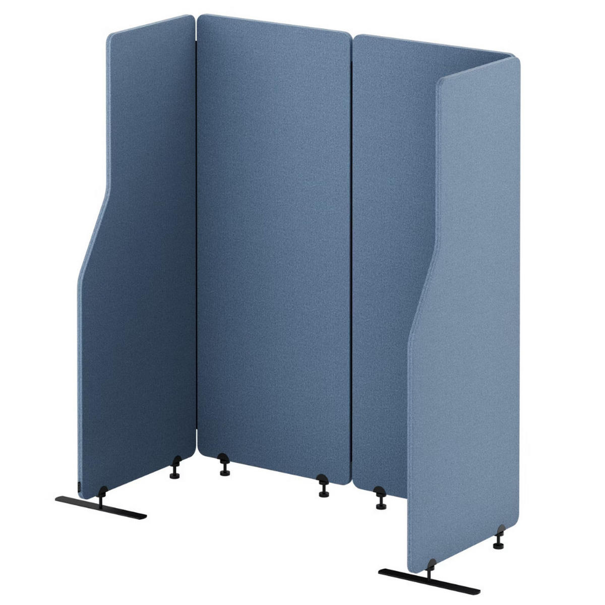 AKUSTIK-TRENNWAND mit Schalldämmung PEOLT 145x240x1,8cm Blau Stellwand - Blau, Kunststoff (240/145/1.8cm) - DELUKE