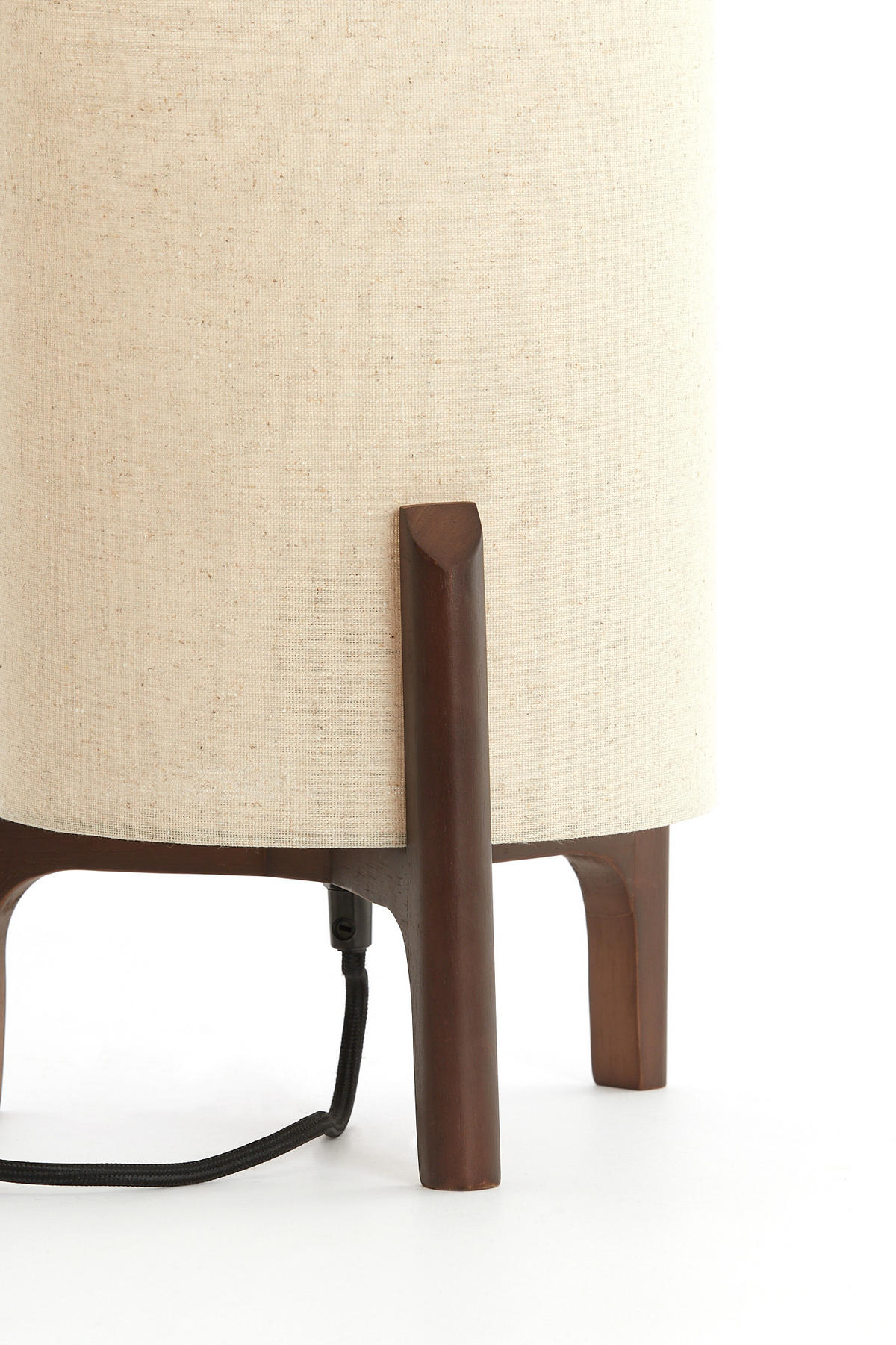 TISCHLAMPE Litto Braun Ø22/33 cm - Dunkelbraun, Holz (22/22/33cm) - Light & Living