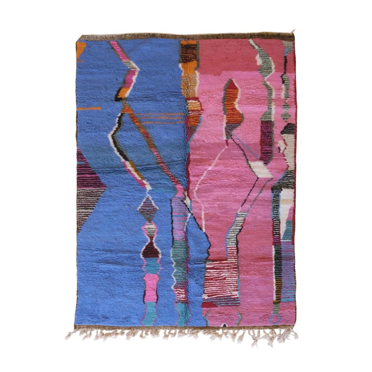 BERBERTEPPICH aus Marokko aus Wolle farbig mehrfarbig - Multicolor, Naturmaterialien (200/286cm) - AFK Living