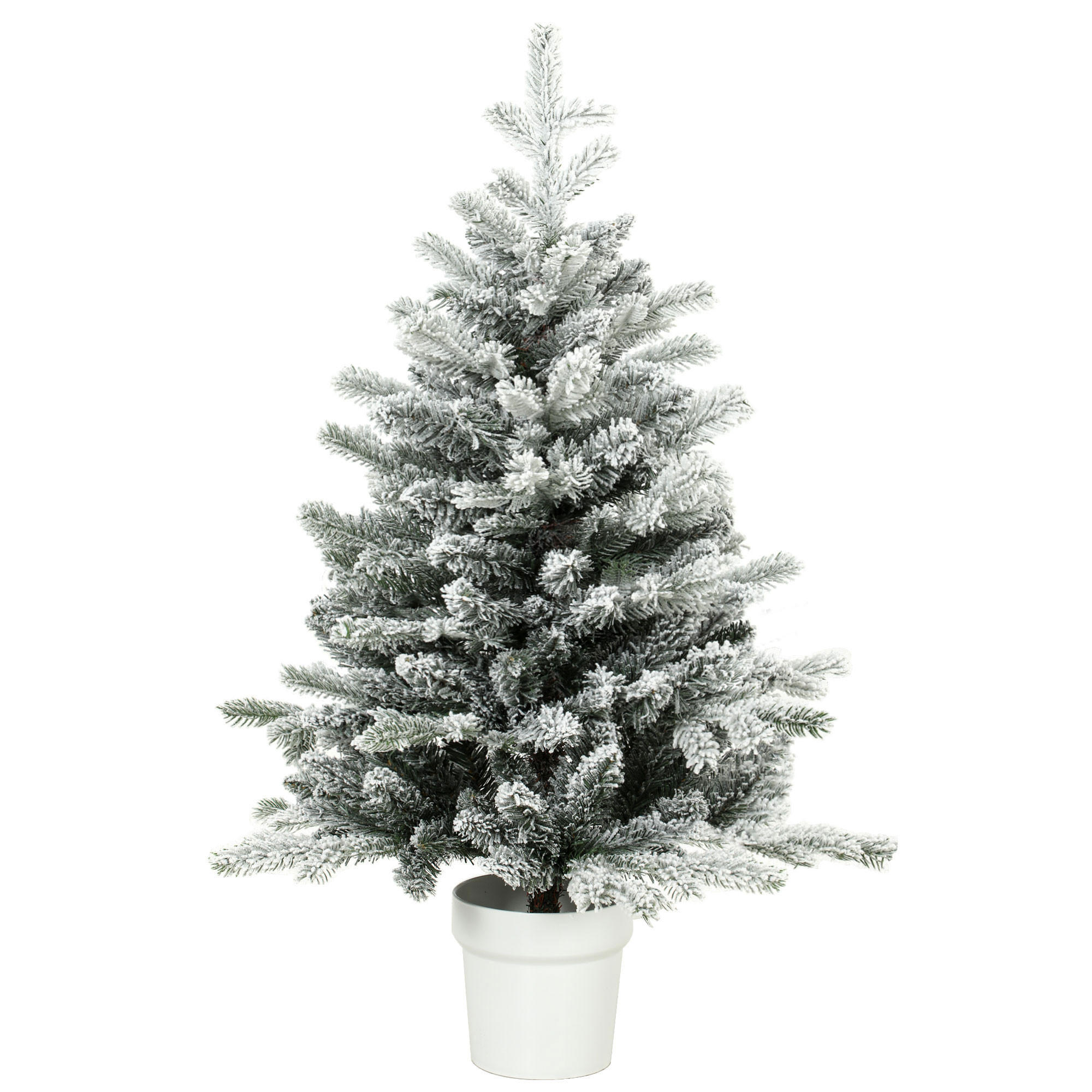 WEIHNACHTSBAUM Kunststoff Stahl Weiß - Weiß, Kunststoff (90cm) - HOMCOM