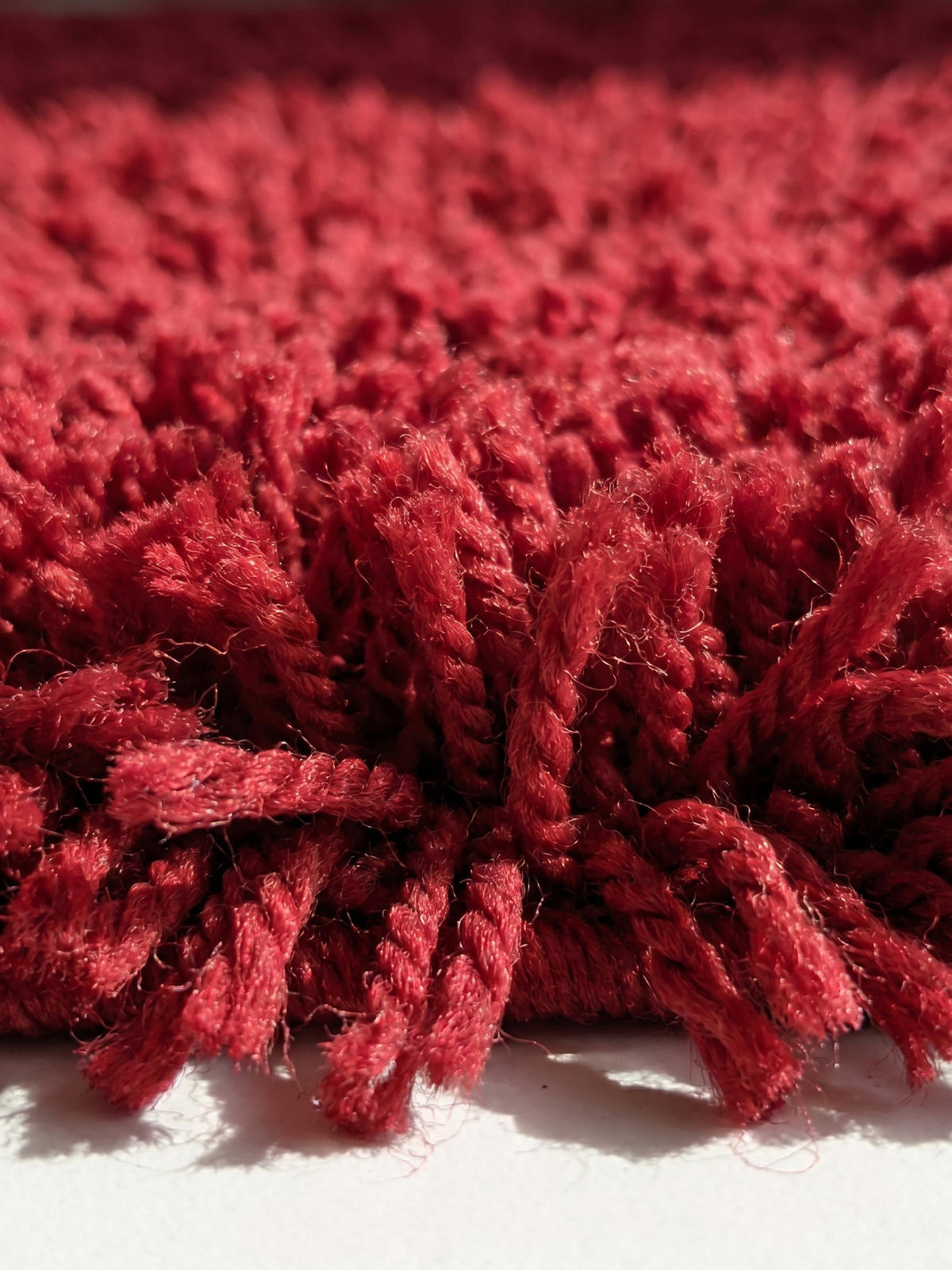 TEPPICH Hochflor Unifarben Polypropylen Wohnzimmer Shaggy Rot Rechteckig 300x400 - Rot, Textil (400/300cm) - KADIMA DESIGN