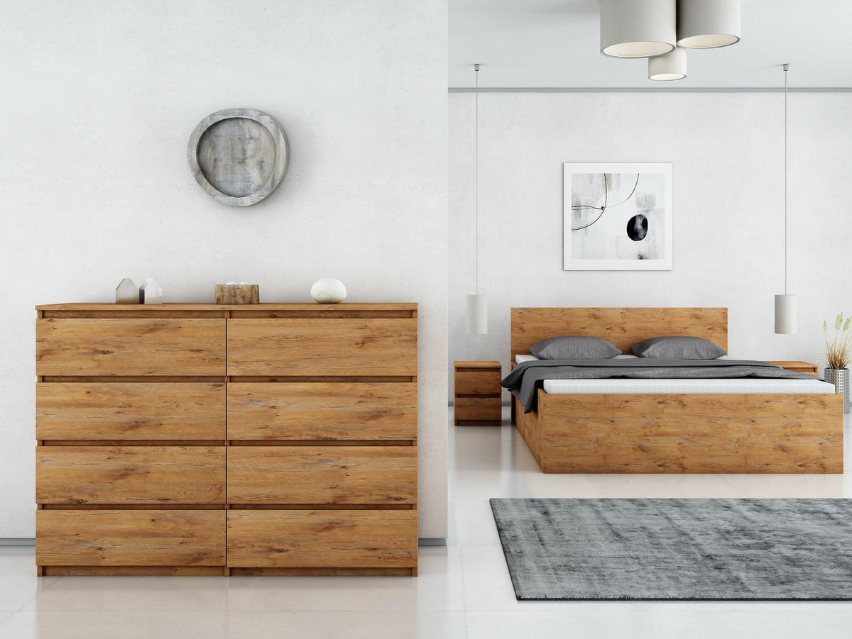 KOMMODE bella8 140 artisan - Eiche Artisan, Holzwerkstoff (140/98/35cm) - roe furniture