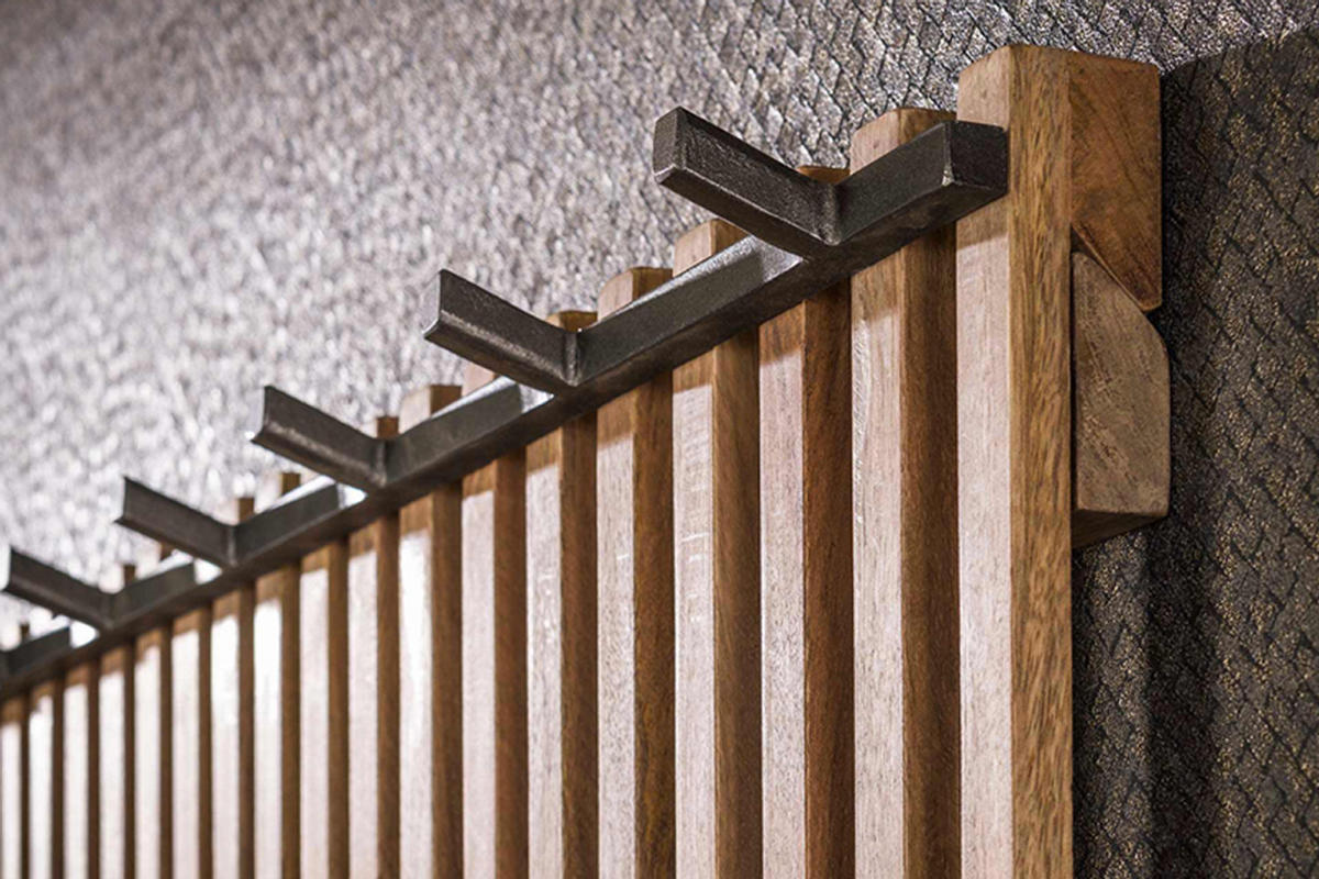 GARDEROBE JACINTA Braun Mango - Braun, Metall (100/33/10cm) - KAWOLA