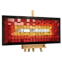 WANDBILD Rot 130/53 cm - Rot/Weiß, Holz/Kunststoff (7.07/53cm) - KUNSTLOFT