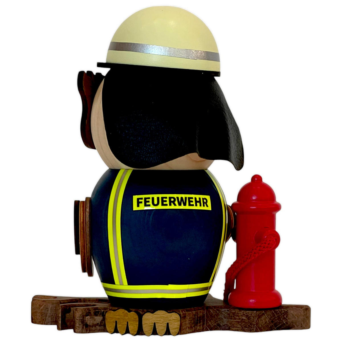 RAUCHFIGUR Eule Feuerwehr 15 cm - Multicolor, Holz (10/15/10cm)