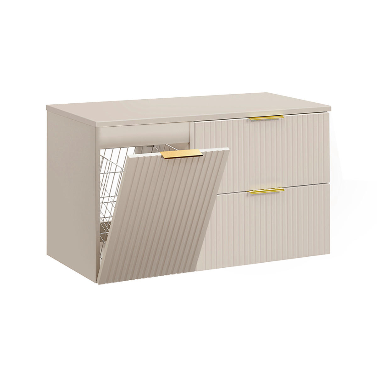 WASCHTISCHUNTERSCHRANK 100.8cm Adriel Kaschmir - Beige, Holzwerkstoff (100.8/59/46cm) - Petits-meubles