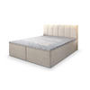 BOXBETT CEVANO 180x200 cm mit Matratze und Topper - Beige - Beige, Holz (180/200cm) - MASSENO