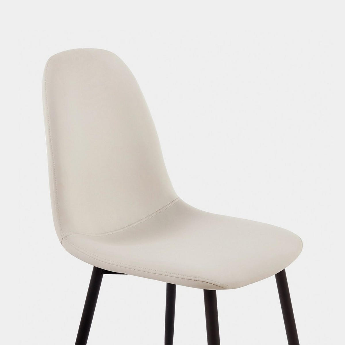 ESSZIMMERSTUHL Elia Beige 44 cm x 84 cm 4er-Set - Beige, Leder (44/84/52cm) - Klast Home