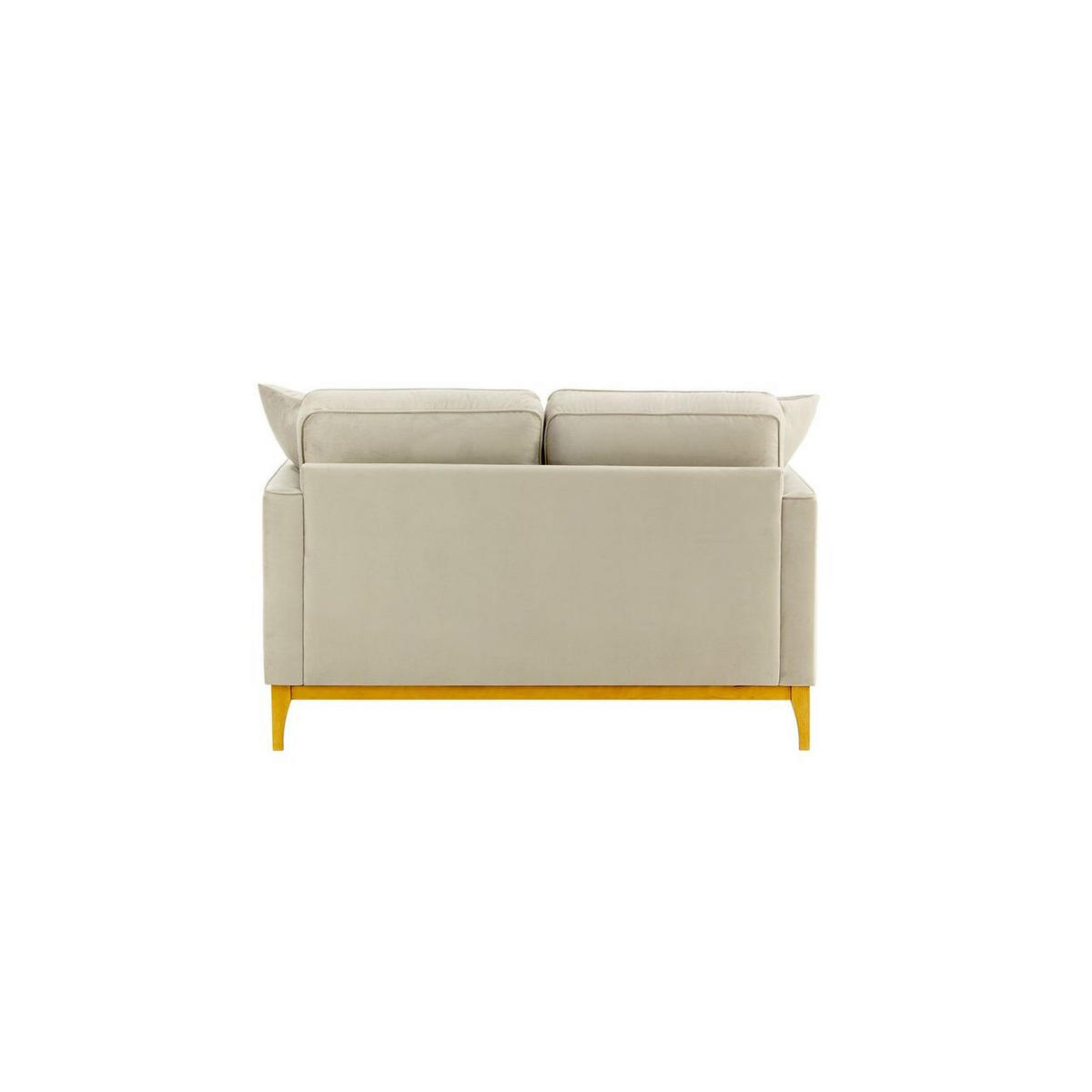 ZWEISITZER-SOFA Linara-Velluto 2 - Creme, Holz/Textil (141/91/95cm)
