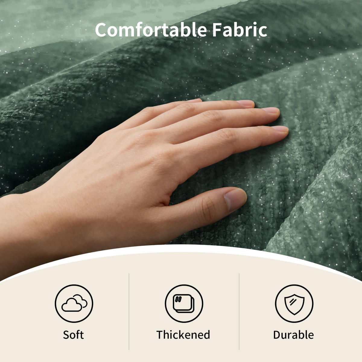 SESSEL aus Flanell mit ergonomischer Bärentatzen-Form - Grün, Textil (86.3/64.7/99cm) - Urban Meuble