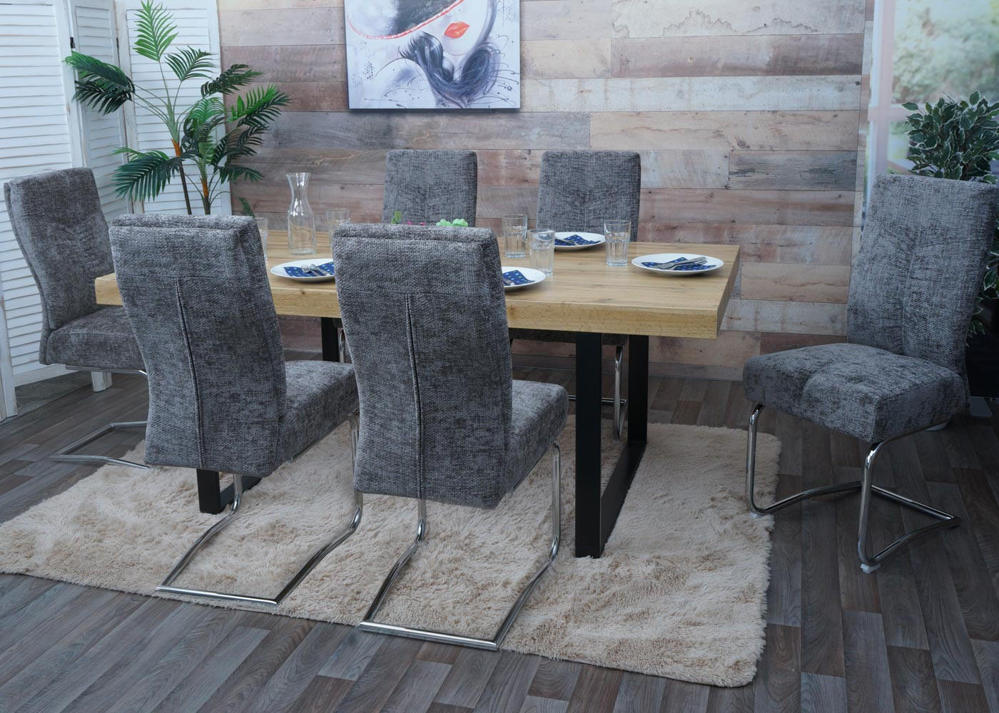 ESSZIMMERSTUHL Grau 2er-Set - Grau, Textil (46/105/60cm) - MCW