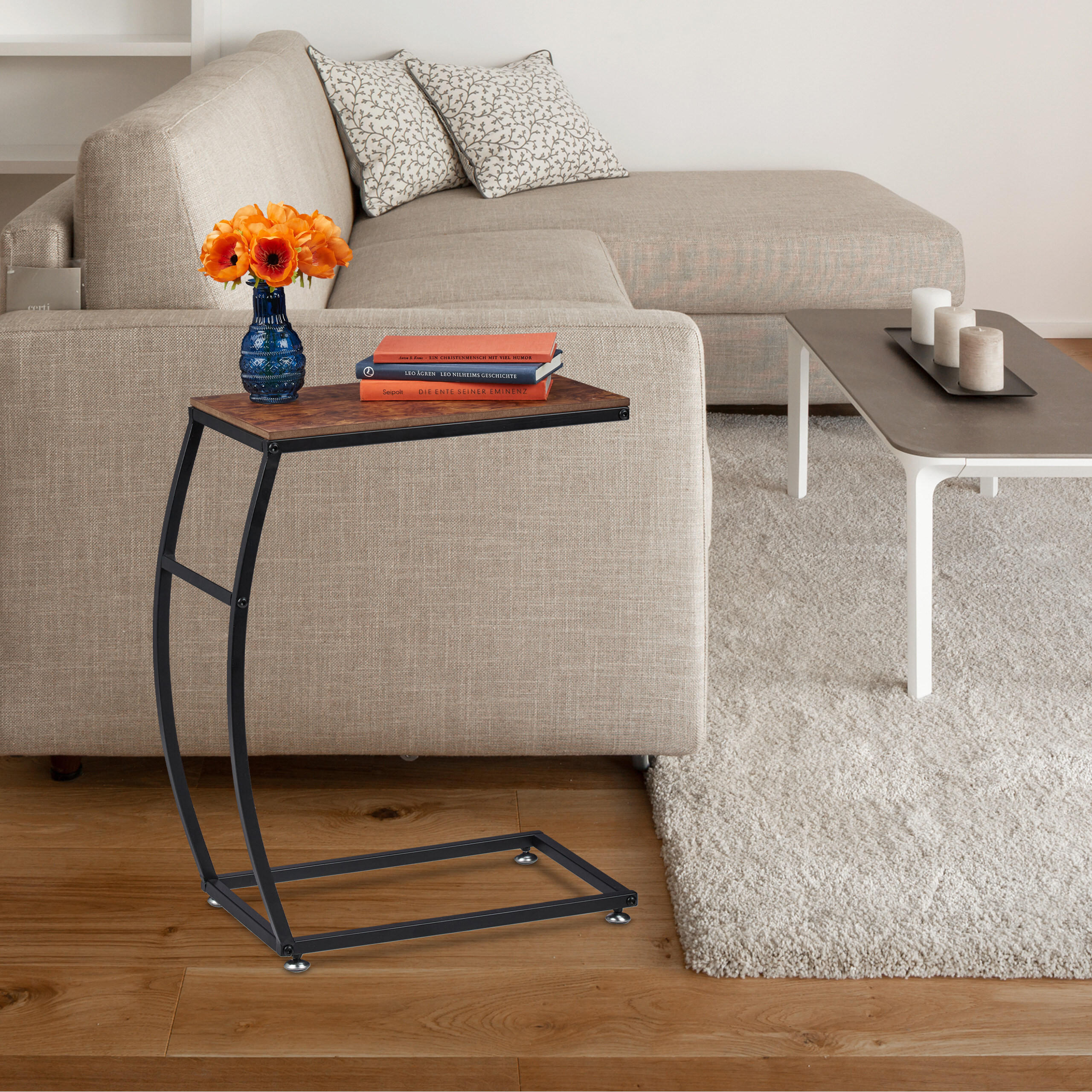 BEISTELLTISCH - Multicolor, Holzwerkstoff/Metall (25/47.5/58.5cm) - Relaxdays