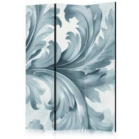 PARAVENT Einseitig Bedruckter 3-tlg 135x172 cm Barocke Dekorationen - Blau, Holz/Textil (135/172/3cm) - Muralo