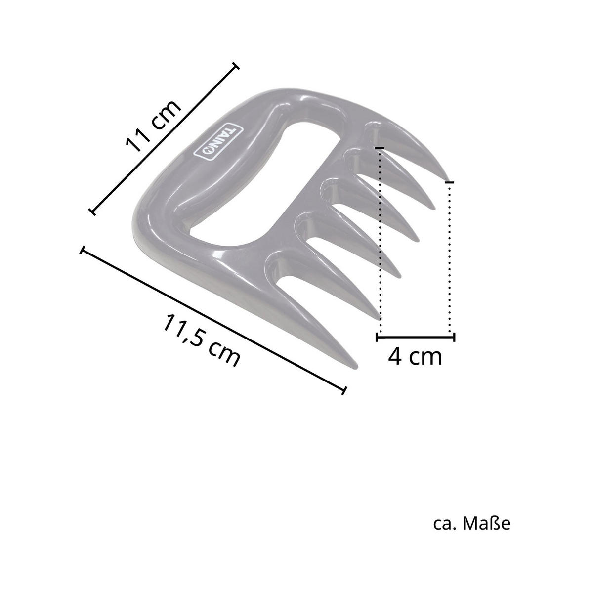 FLEISCHKRALLEN Schwarz - Schwarz, Kunststoff (11.5/2.5/11cm) - TAINO