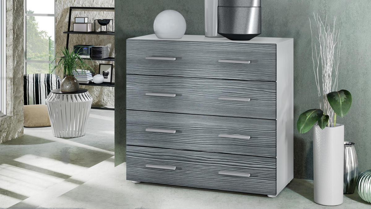 KOMMODE Pavos Avola-Anthrazit - Anthrazit, Holzwerkstoff (76/72/35cm) - Vladon