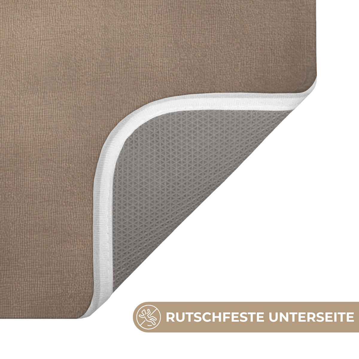 WC PŘEDLOŽKA Barva - hnědá - Japandi 50x80 cm - barva mokka, textil/plast (50/1cm) - OnlyWow